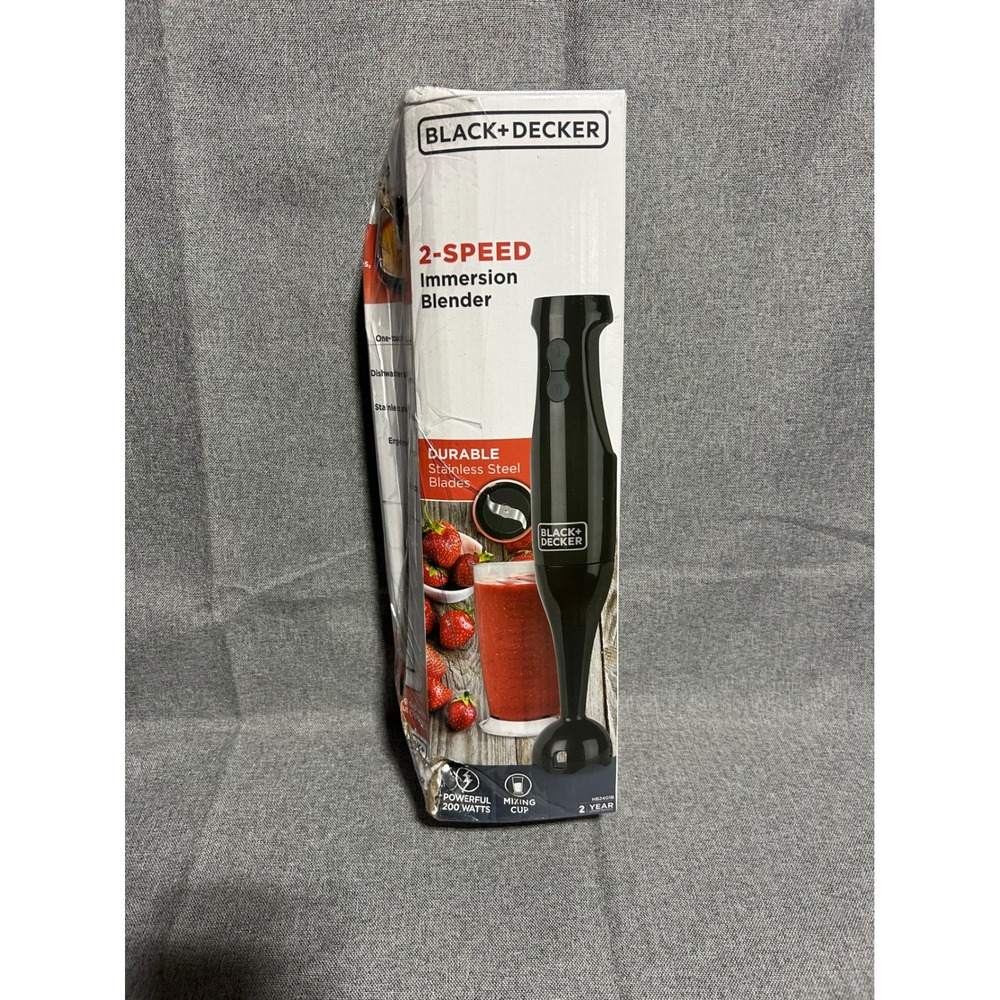 Black+Decker Immersion Blender 2-Speed HB2401B Black 200W with Mixing Cup
